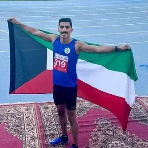 يعقوب العازمي يحقق فضية سباق 100م بالبطولة العربية