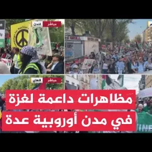 مظاهرات في لندن وباريس ولاهاي واستكهولم رافضة للحرب الإسرائيلية على غزة وتطالب بوقفها فورا