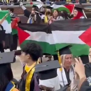 فيديو لاحتجاج مؤيد للفلسطينيين في حفل تخرج بجامعة أميركية