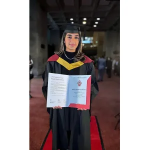 ساريا حسين تقوي تحصل على شهادة البكالوريوس في الهندسة المدنية