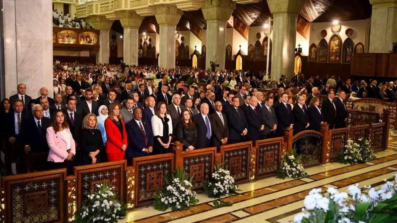 رئيس قضايا الدولة من الكاتدرائية: مصر تظل رمزا للنسيج الواحد بمسلميها ومسيحييها