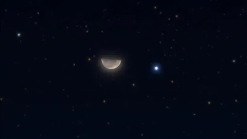 شاهد بنفسك الآن.. القمر يظهر مع نجم سبيكا لمعانه مثل الشمس بـ13.5 مرة