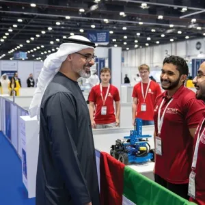 خالد بن محمد بن زايد يشهد فعاليات المسابقة الوطنية لمهارات الإمارات