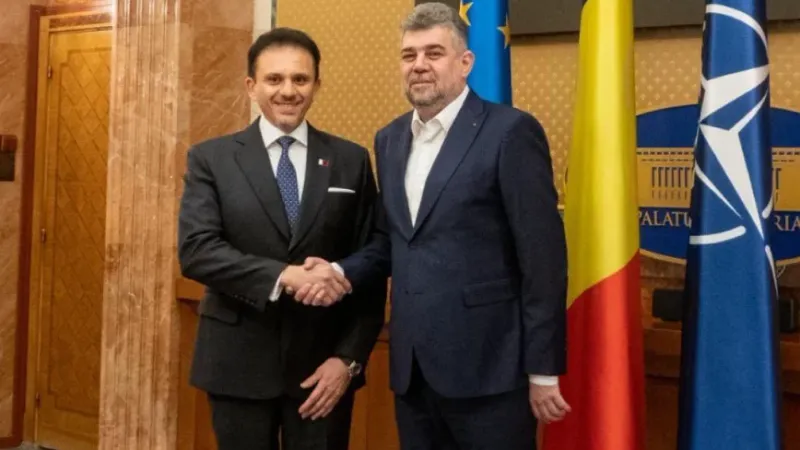  رئيس وزراء رومانيا يجتمع مع سفير دولة قطر