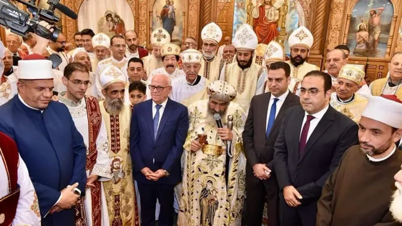 شاهد.. صلوات عيد القيامة ببورسعيد في افتتاح كنيسة السيدة العذراء