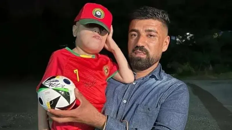 كريستيانو رونالدو يحقق حلم طفل سوري مصاب بورم خبيث في يورو 2024
