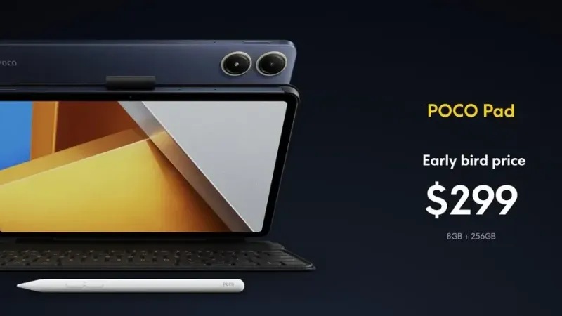 جهاز Poco Pad ينطلق بمعالج Snapdragon 7s Gen 2 وسعر 300 دولار