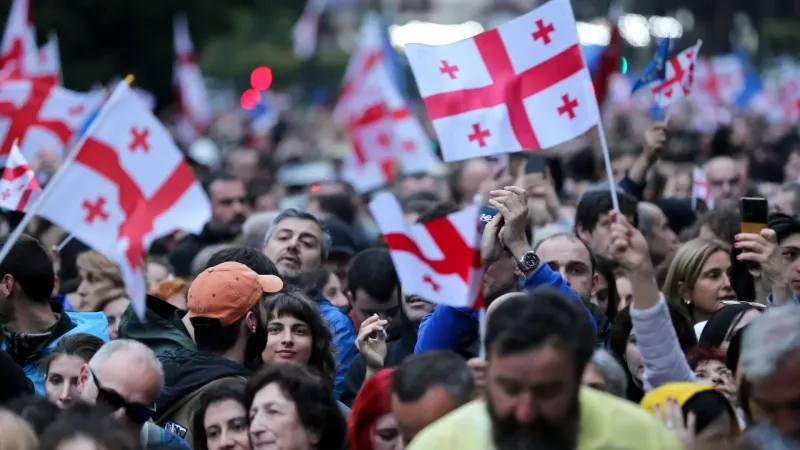 فيديو: مظاهرات في جورجيا في عيد الاستقلال ضد قانون "العملاء الأجانب" المثير للجدل