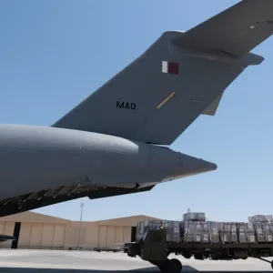 طائرة قطرية تصل مدينة بورتسودان السودانية تحمل مساعدات  #قطر #السودان