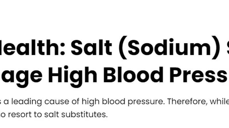 لو مريض ضغط مرتفع.. بدائل استخدام الملح فى الطعام