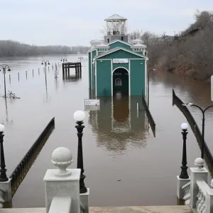 مياه الفيضانات تغمر مسجدا في أورسك الروسية ـ فيديو