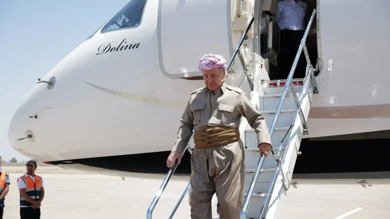 مسعود بارزاني يصل الى بغداد