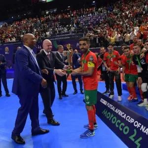 المغرب يتوج للمرة الثالثة على التوالي بكأس إفريقيا لكرة القدم داخل القاعة