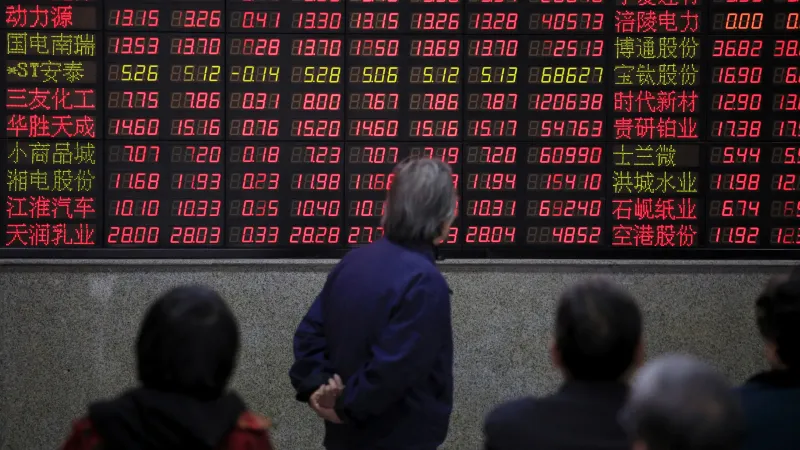 الأسهم الصينية تهبط إلى أدنى مستوياتها منذ 5 سنوات