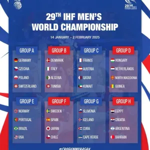 بطولة العالم لكرة اليد 2025- المنتخب التونسي في المجموعة الثانية الى جانب الدنمارك وايطاليا والجزائر