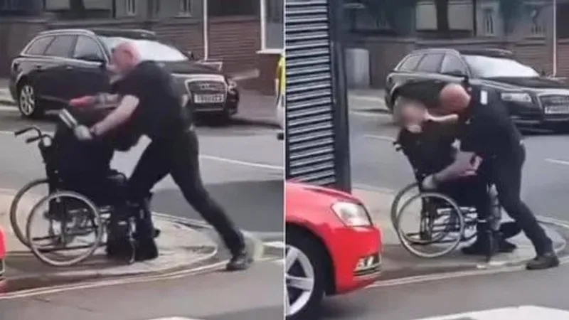 بالفيديو| ضابط يعتدي بعنف على رجل من ذوي الإعاقة في بريطانيا