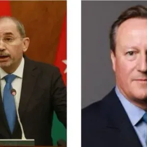 وزير خارجية الأردن ونظيره البريطاني يبحثان جهود إنهاء الكارثة الإنسانية في غزة
