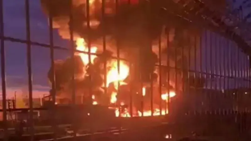 حريق وعمليات إخلاء جراء هجوم أوكراني على منطقتين في روسيا