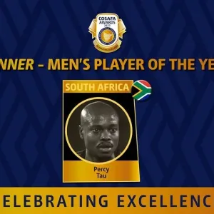 بيرسي تاو يفوز بجائزة أفضل لاعب في 2023 خلال حفل جوائز الأفضل لاتحاد كوسافا (اتحاد دول جنوب إفريقيا)