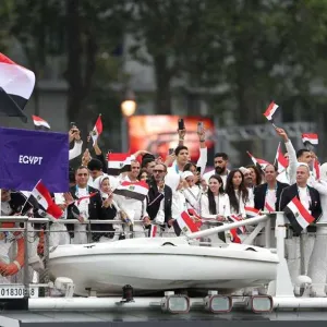 أولمبياد باريس - الجندي وسارة سمير يرفعان علم مصر في حفل الافتتاح