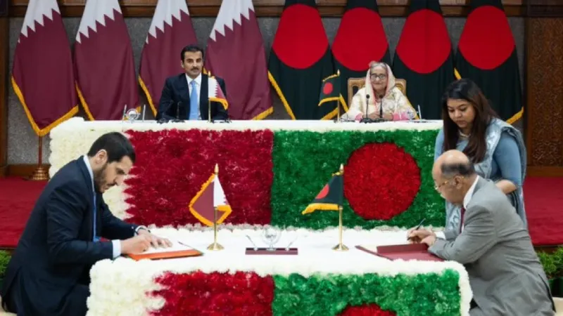 سمو الأمير ورئيسة وزراء بنغلاديش يشهدان التوقيع على اتفاقيات ومذكرات تفاهم
