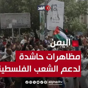 مظاهرات حاشدة في اليمن لدعم غزة والتنديد بجرائم الاحتلال الإسرائيلي #قناة_الغد #اليمن #غزة #فلسطين