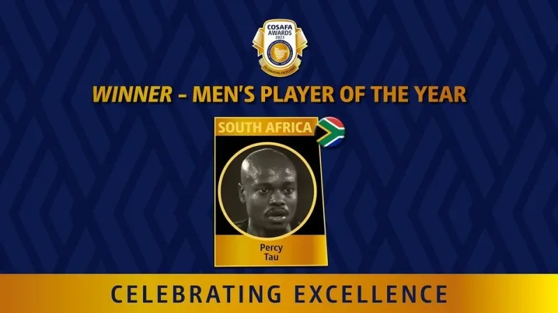 بيرسي تاو يفوز بجائزة أفضل لاعب في 2023 خلال حفل جوائز الأفضل لاتحاد كوسافا (اتحاد دول جنوب إفريقيا)