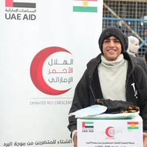 10 آلاف مستفيد من مساعدات الهلال الأحمر الإماراتي الشتوية بكردستان العراق