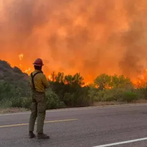 استمرار حرائق الغابات لليوم الثالث بولاية أريزونا الأمريكية