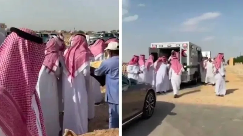 شاهد.. لحظة وصول جثمان الأمير بدر بن عبدالمحسن إلى مقبرة ‎العود في الرياض