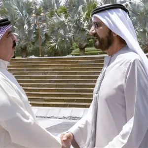 محمد بن راشد يلتقي ملك البحرين