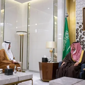 وزير الداخلية يبحث مع سفير قطر لدى السعودية الموضوعات المشتركة