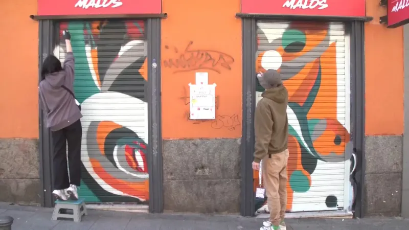 فيديو. فنانو الشارع يُحوِّلون العاصمة الإسبانية مدريد إلى رواق للفنون في الهواء الطلق