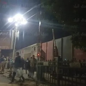 خروج عربة قطار بضائع عن القضبان في بني سويف