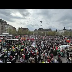 مظاهرة في مدينة مالمو السويدية ضد مشاركة إسرائيل في مسابقة "يوروفيجين"