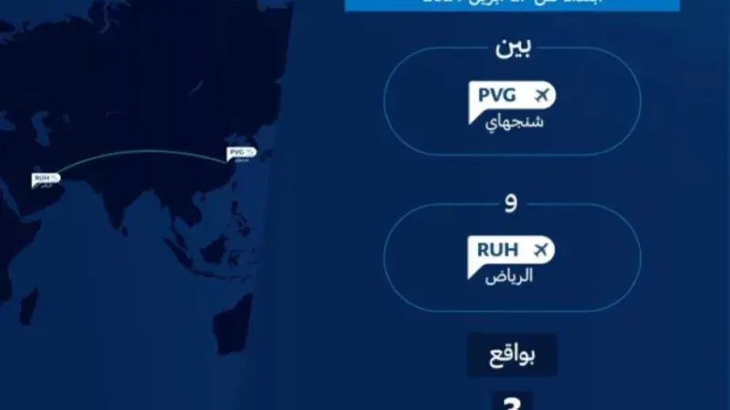 رحلات منتظمة بين المملكة والصين اعتبارًا من 27 أبريل  