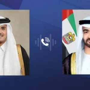 محمد بن زايد وأمير قطر يؤكدان ضرورة منع توسيع الصراع في المنطقة