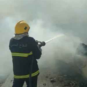 حريق داخل مخزن للمواد الإنشائية في بغداد