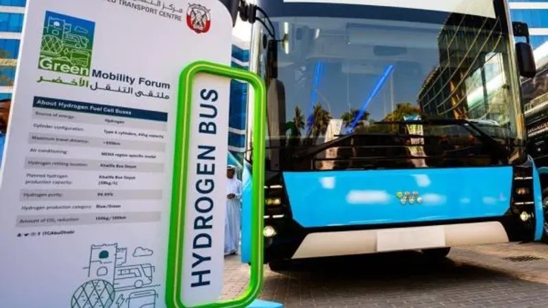 «النقل المتكامل» يستقبل أول حافلة تعمل بالطاقة الهيدروجينية في أبوظبي