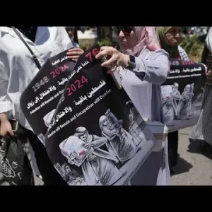 وسط الآلام والدموع ... الفلسطينيون في رام الله يحيون الذكرى الـ 76 للنكبة