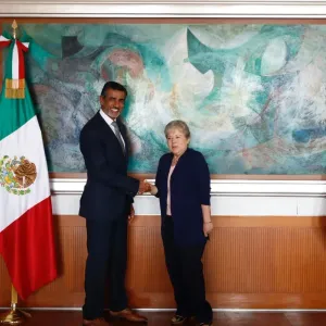 وزيرة الخارجية المكسيكية تجتمع مع سفير قطر