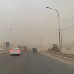 بالصور.. عاصفة ترابية تضرب محافظة الديوانية