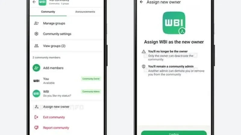 ‏WhatsApp يسهل على مالكي المجتمعات نقل الملكية