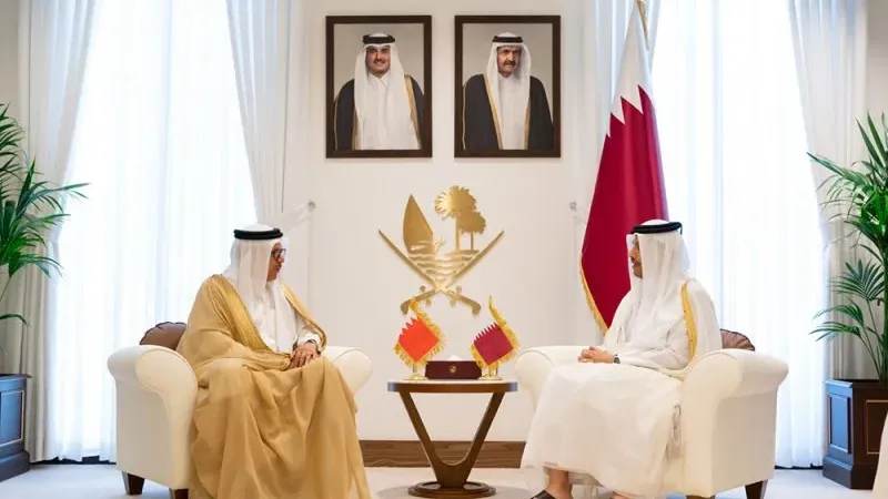 رئيس مجلس الوزراء وزير خارجية دولة قطر يستقبل وزير الخارجية