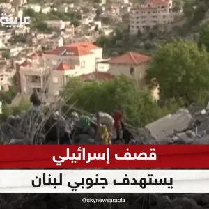 قصف إسرائيلي استهدف ساحة بلدة ميس الجبل وبلدة عيترون جنوبي لبنان صباح اليوم
