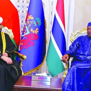 رئيس جامبيا يستقبل وزير"الأوقاف"