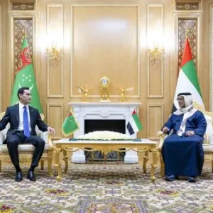 منصور بن زايد يبحث مع رئيس تركمانستان في«عشق آباد» تعزيز التعاون