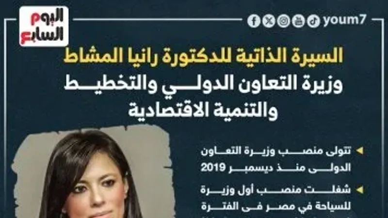 السيرة الذاتية للدكتورة رانيا المشاط وزيرة التعاون الدولى والتخطيط.. إنفوجراف