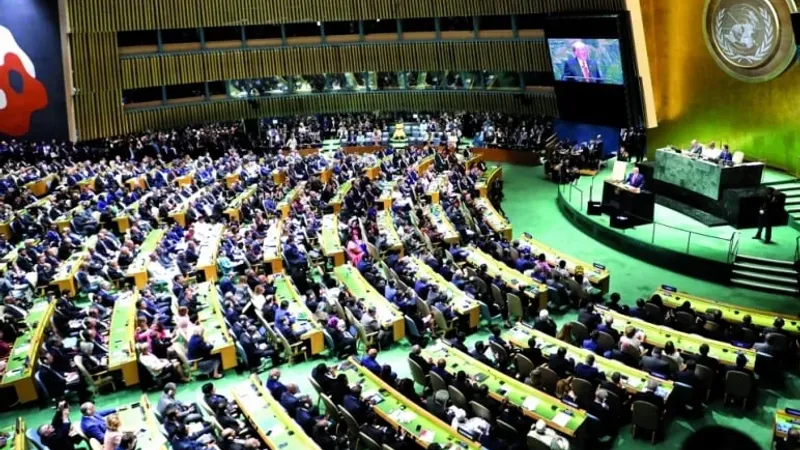 بدء جلسة الجمعية العامة للأمم المتحدة للتصويت على مشروع قرار بشأن عضوية فلسطين