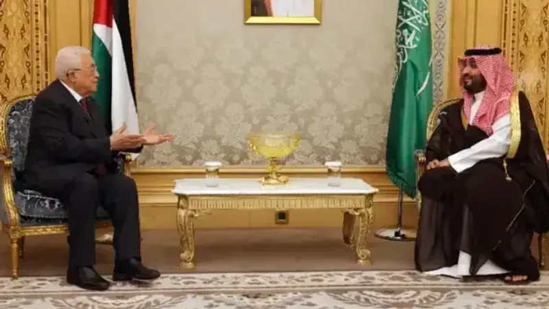 الرئيس عباس يجتمع مع ولي العهد السعودي
